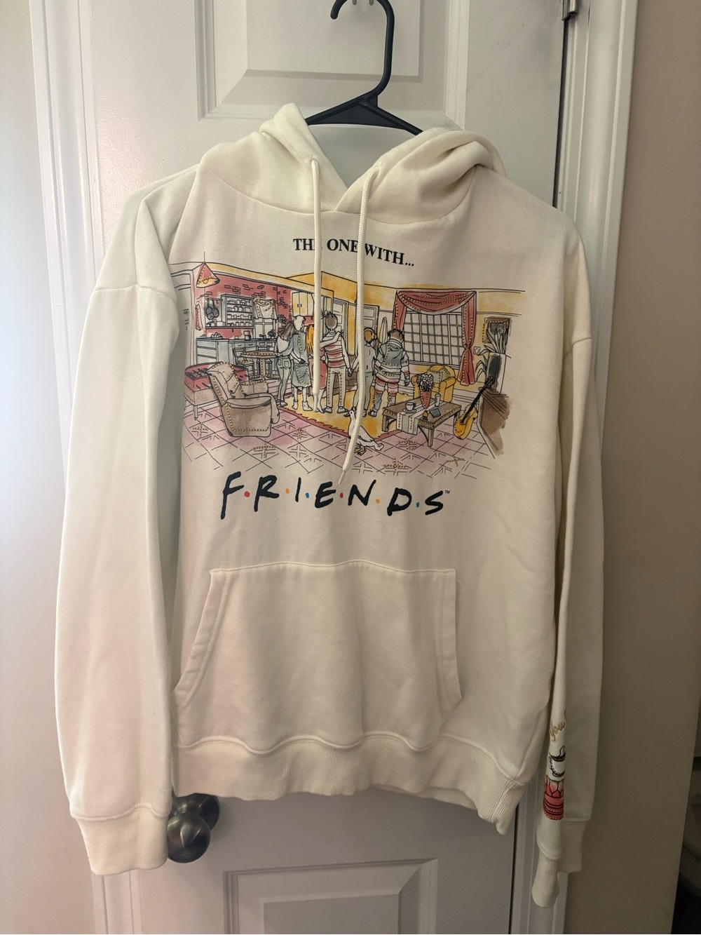 Friends Graphic Cream Hoodie